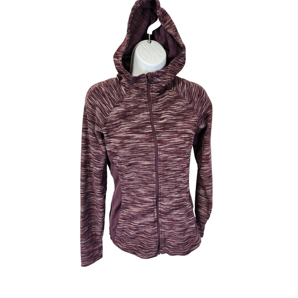 Columbia Women's Heathered Purple Zip-Up Hoodie Sweater Jacket Small
